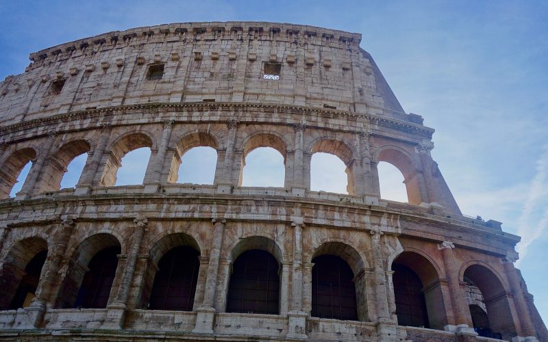 The Colosseum in Rome, the largest amphitheatre of the ancient world.
