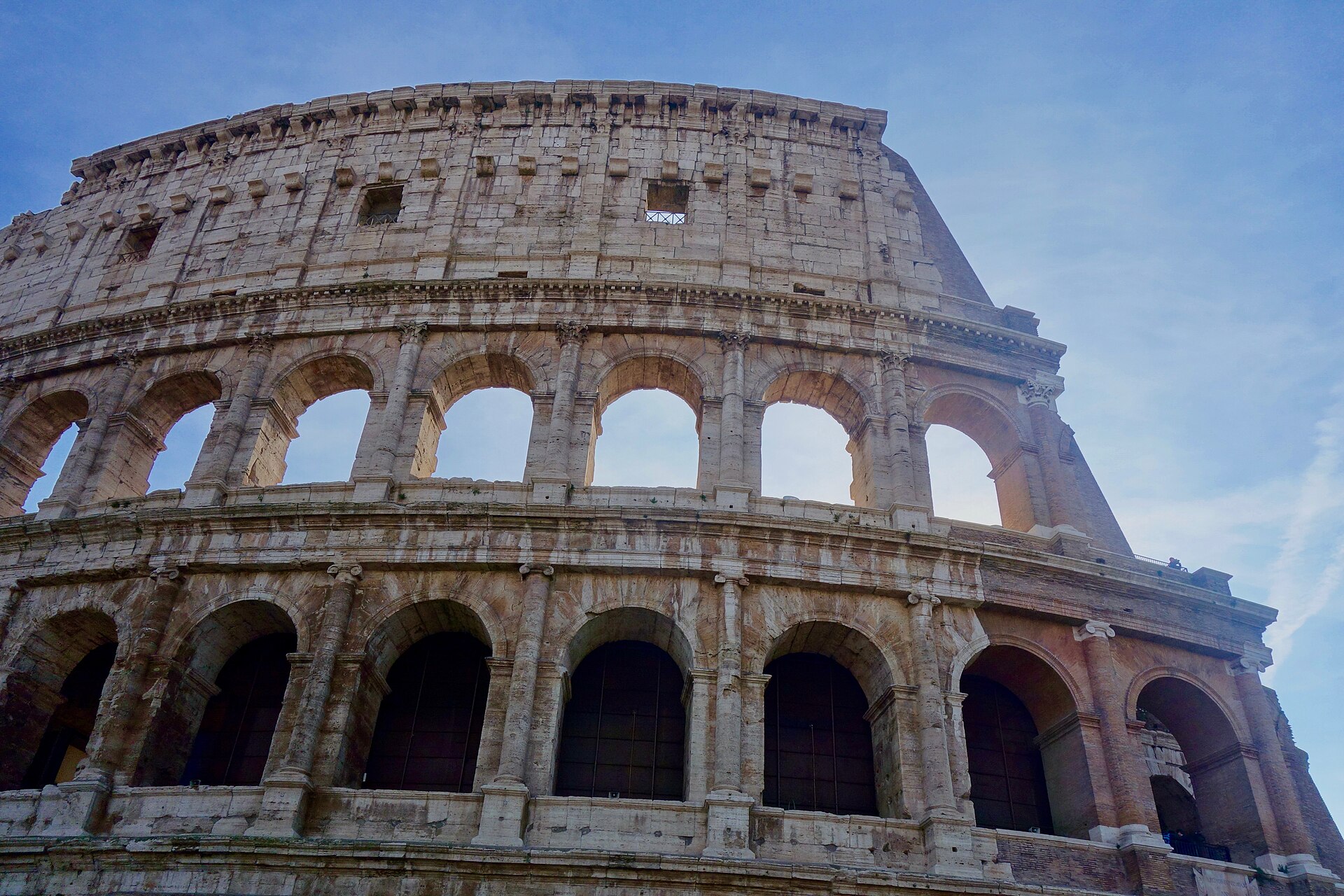 The Colosseum in Rome, the largest amphitheatre of the ancient world.