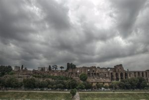 The ruins of imperial palaces on the Palatine Hill, where Rome's emperors lived.