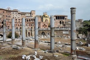 Trajan's Column, carved with a spiralling record of the emperor's Dacian wars.