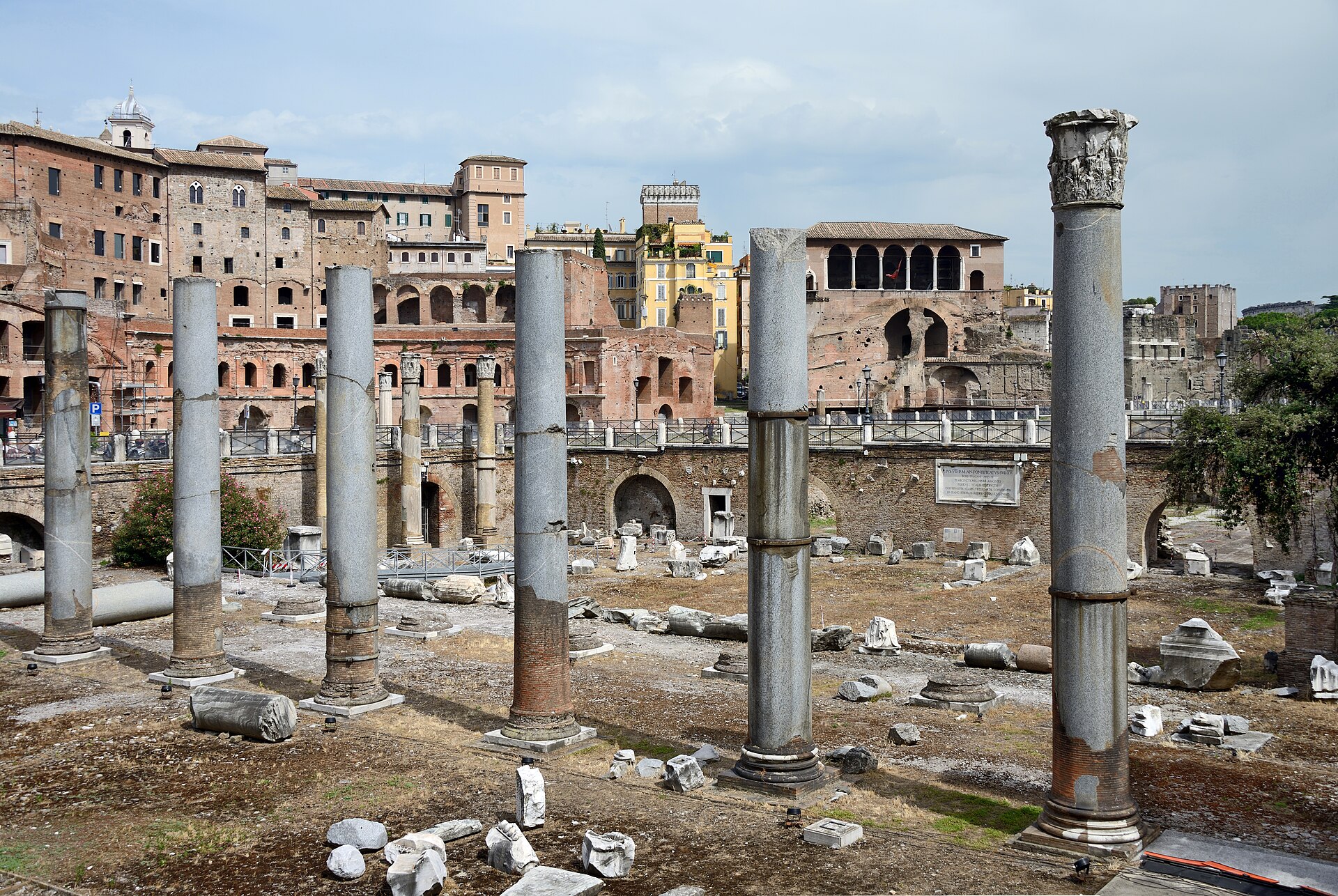 Trajan's Column, carved with a spiralling record of the emperor's Dacian wars.