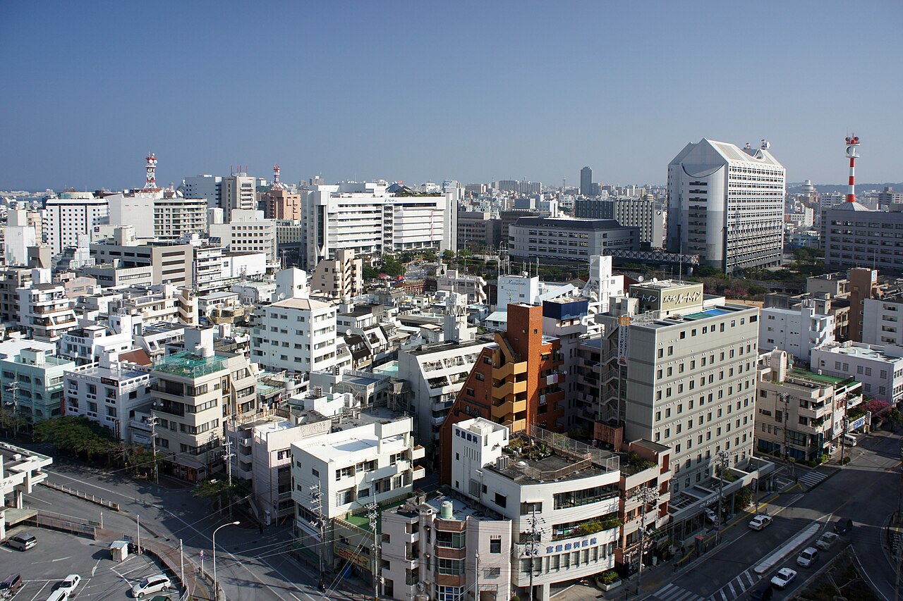 A street in Naha, the modern capital of Okinawa