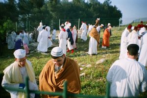 Samaritans on Mount Gerizim, their sacred mountain near Nablus.