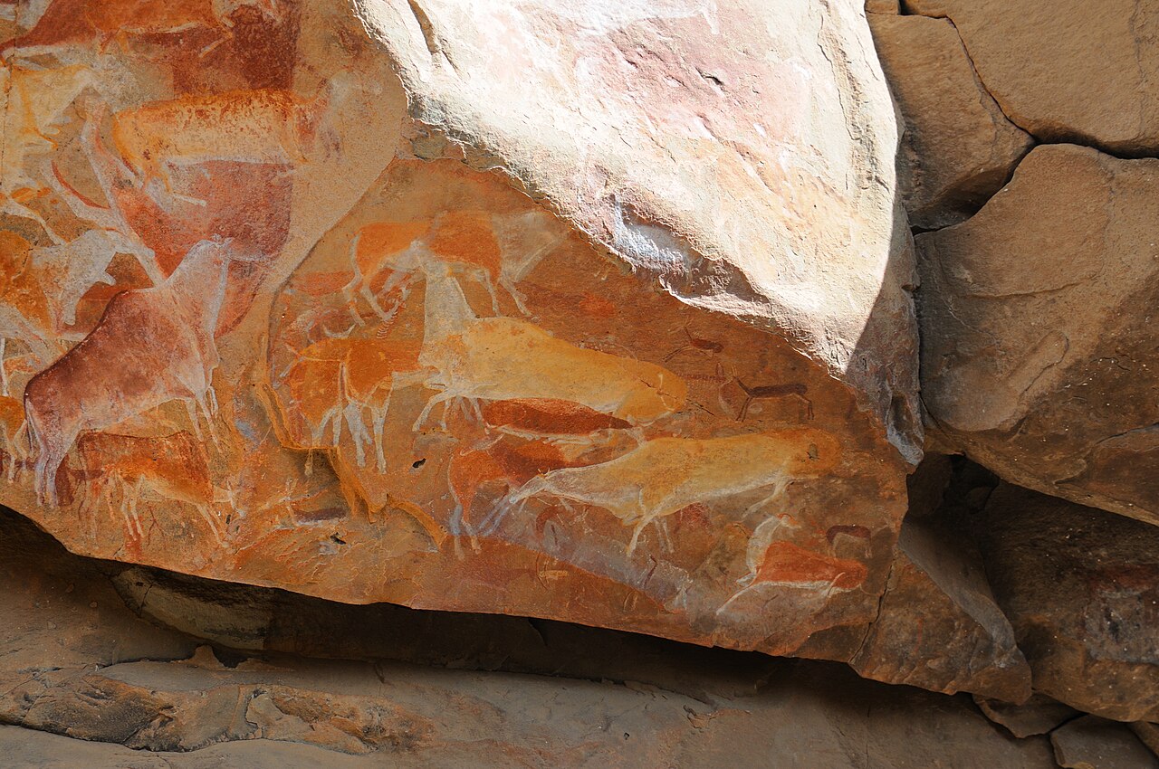 Eland figures in San rock art, the sacred animal of the people.