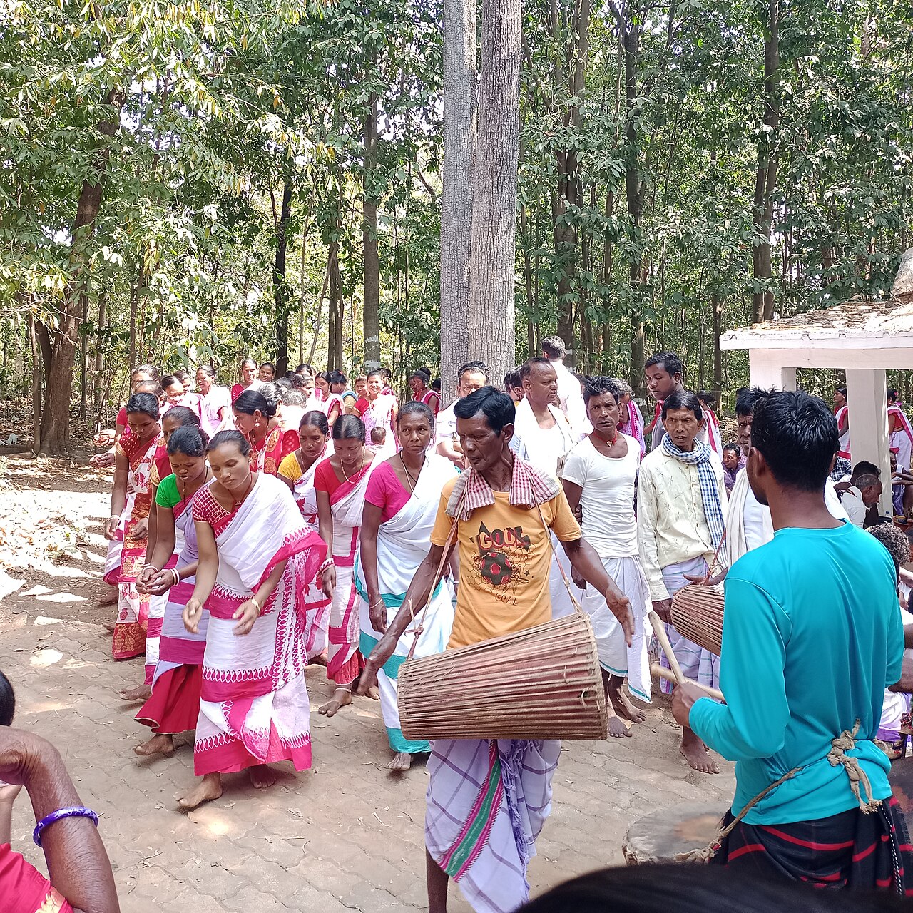 The Baha dance of the Santhal, part of their spring festival