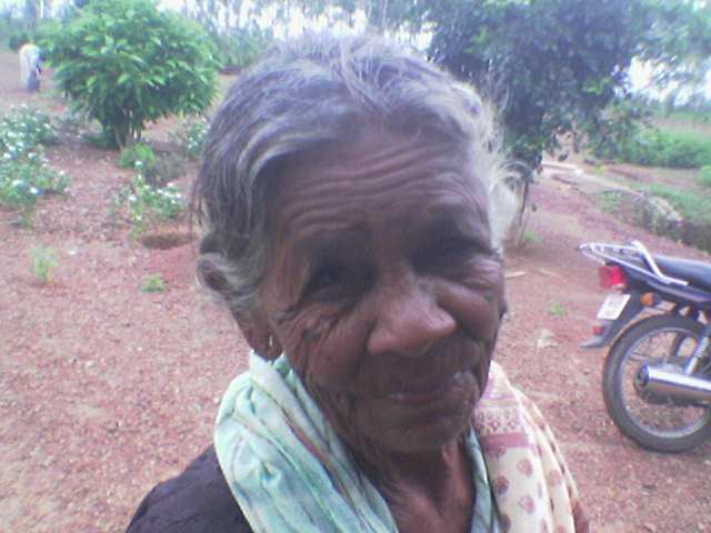 An elderly woman of a Jharkhand tribal village