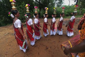 Santhal drumming, central to their music and dance