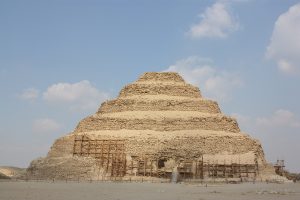 The Step Pyramid of Djoser at Saqqara, the world's oldest large stone building.
