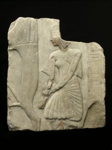 A finely carved relief from a noble's mastaba tomb at Saqqara.