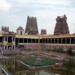 The gopurams of the Meenakshi temple at Madurai, home of the Saurashtra people