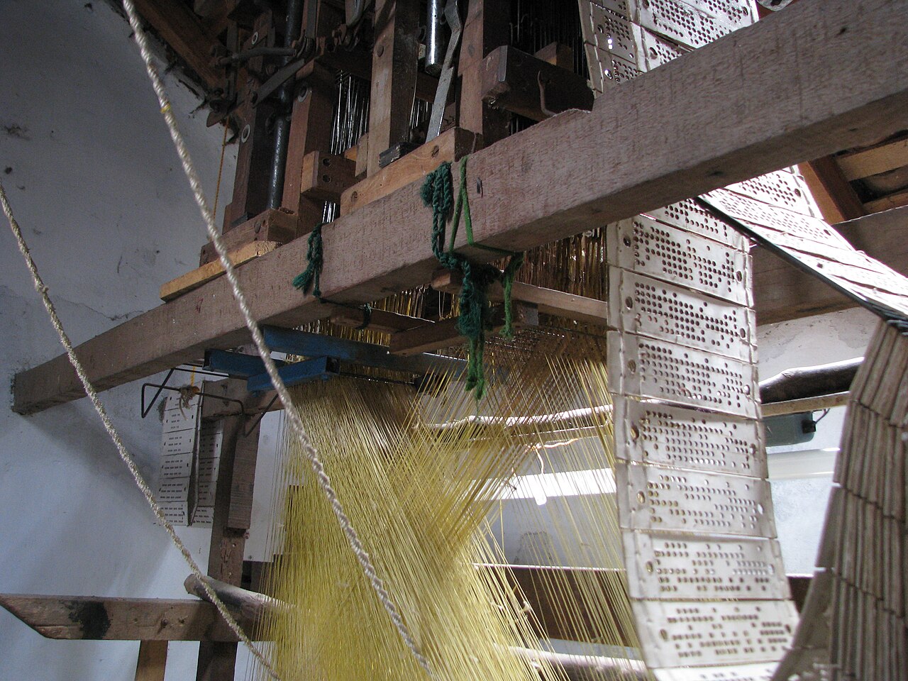 A silk handloom, the traditional craft of the Saurashtra weavers