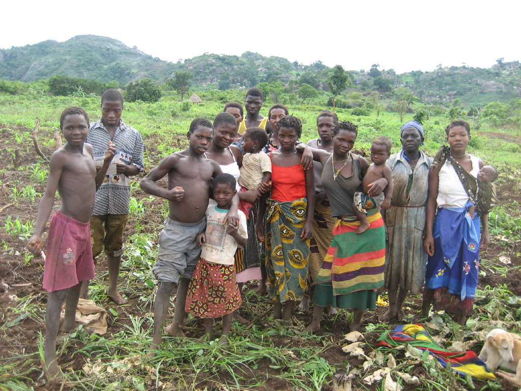 A family in central Mozambique, in the country of the Sena.