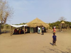 A village at Caia, a Sena town on the lower Zambezi.