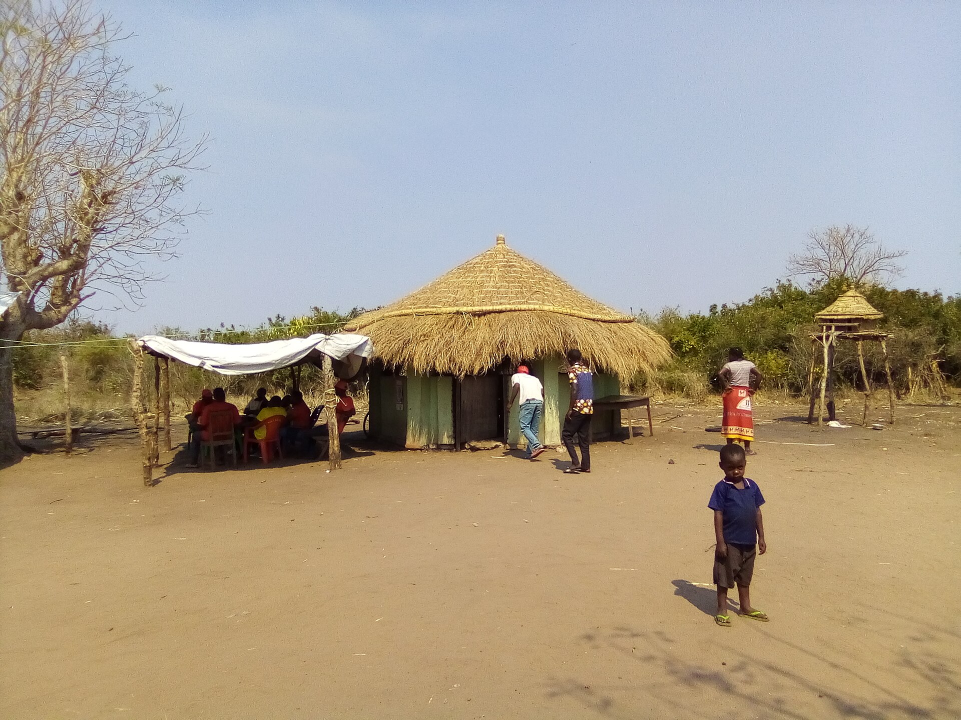 A village at Caia, a Sena town on the lower Zambezi.
