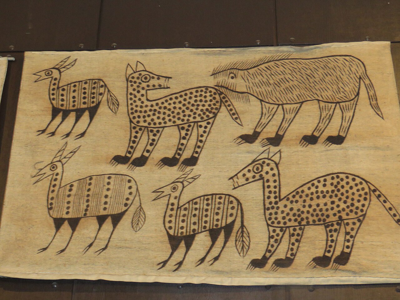 Korhogo cloth, the painted cloth of the Senufo, a celebrated craft.