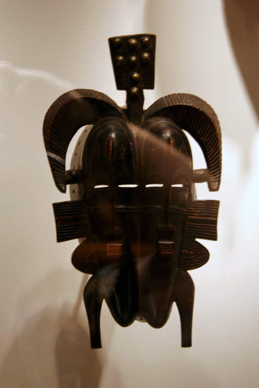 A Senufo mask, danced at funerals and festivals.