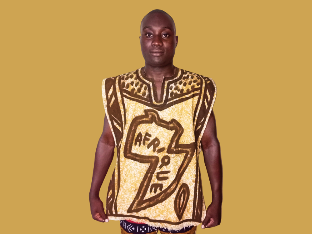 Senufo traditional dress; the Senufo are a Gur-speaking people of the savanna.