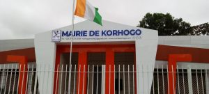 The town hall of Korhogo, the main city of the Senufo today.