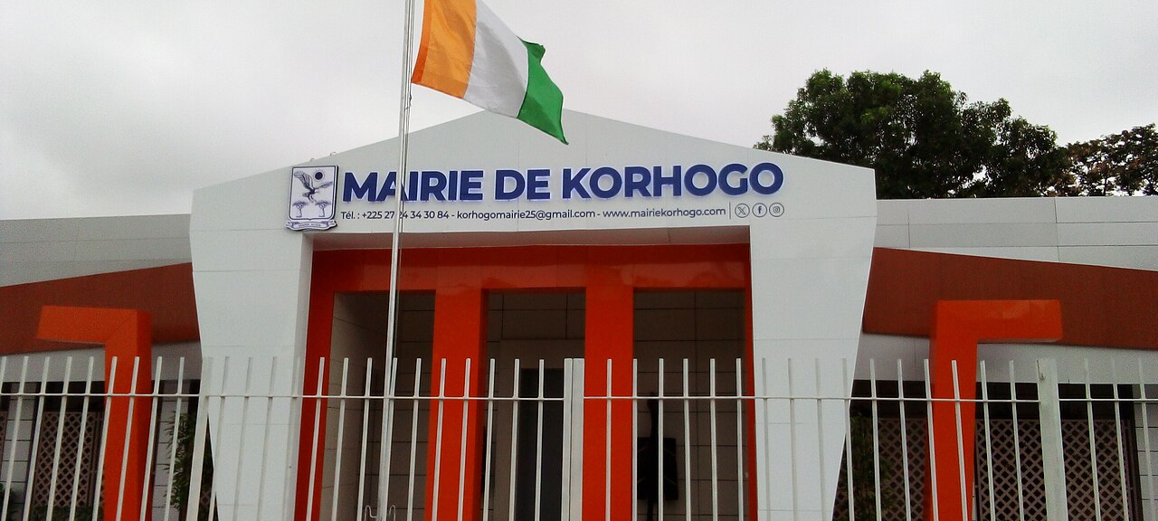 The town hall of Korhogo, the main city of the Senufo today.