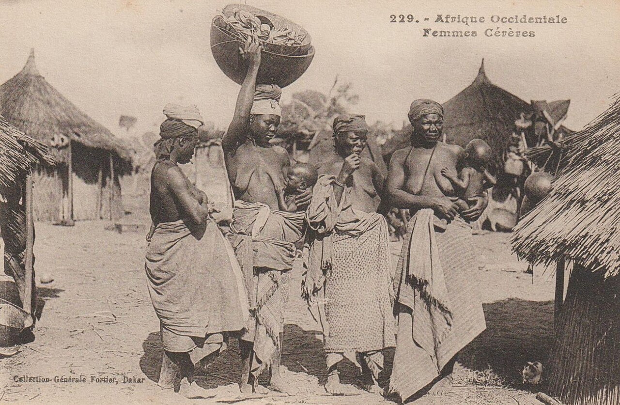 A depiction of a pre-colonial Serer village.