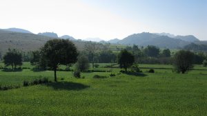 The rolling Shan Hills of eastern Myanmar, homeland of the Shan