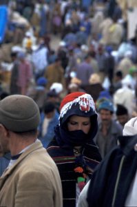 A wedding gathering in the Atlas; the Shilha speak Tashelhit, the largest Berber language.