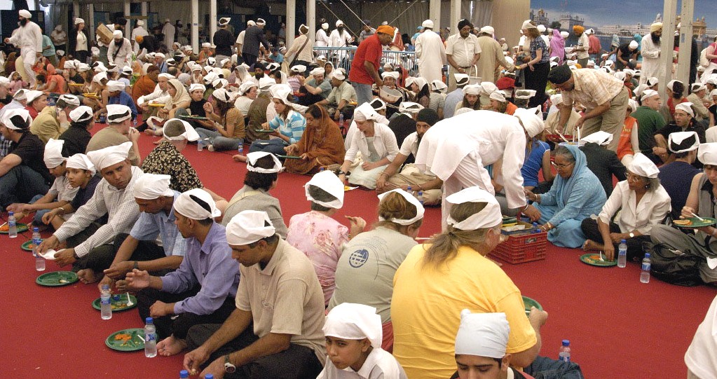 The langar, the free community kitchen central to Sikh life