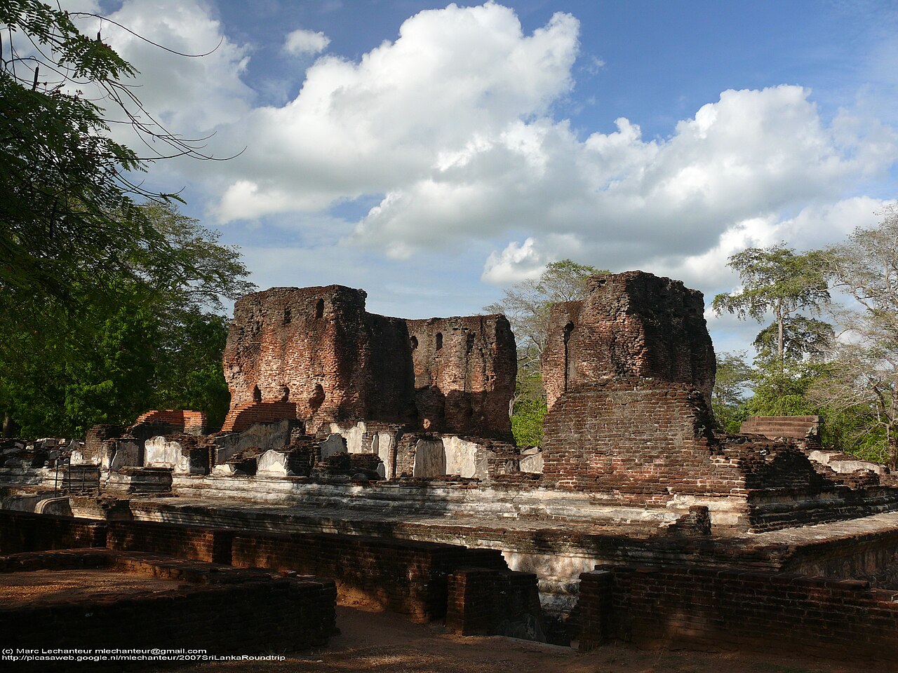 The ruins of Polonnaruwa, a medieval Sinhalese royal capital