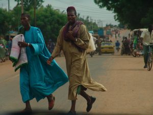 A street in Kayes, Mali, a town of the Soninke country.