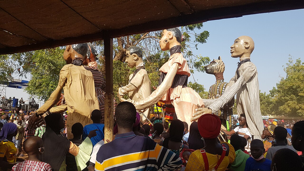Folkloric dance in Mali, part of the festive tradition of the Sahel.