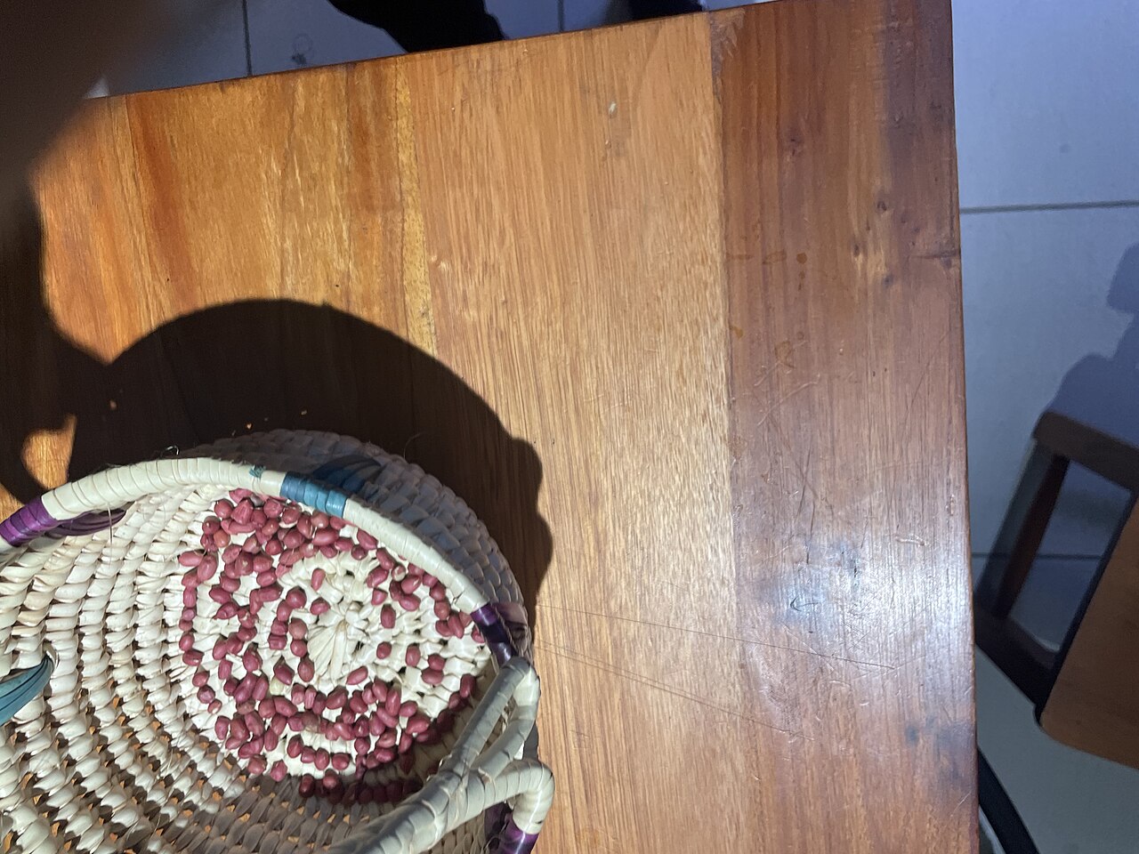 A hand-woven basket of the kind made across the region.
