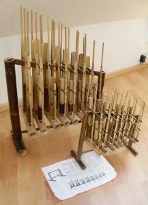 The angklung, the shaken bamboo instrument of the Sundanese