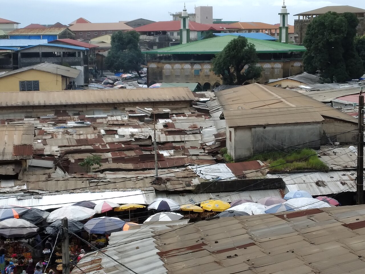 The Madina market in Conakry, where the crafts and produce of the coast are traded.