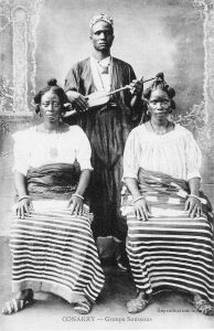 A Susu griot at Conakry around 1910; the Susu are a Mande people of coastal Guinea.