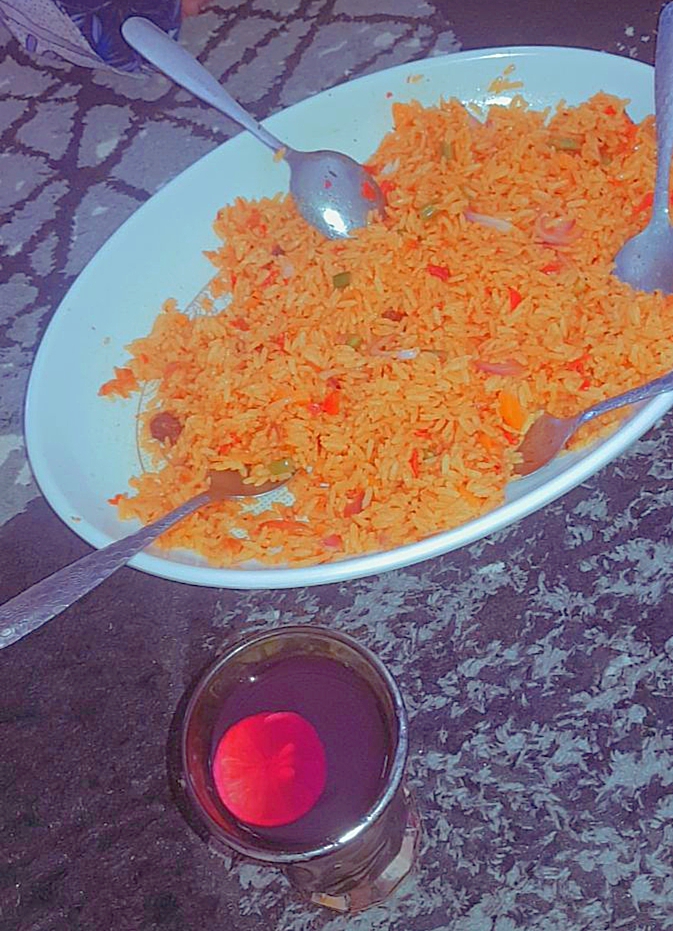 Jollof rice, a favourite dish across the Guinean coast.