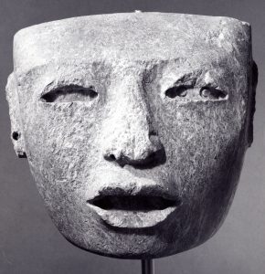 A greenstone funerary mask in the Teotihuacan style, an icon of the city's art