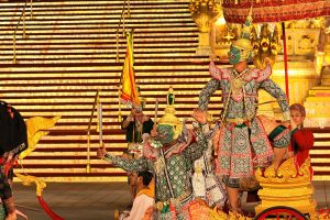 The masked khon dance of the Thai royal court