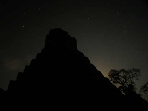 Temple I, the Temple of the Great Jaguar, rising above the Great Plaza of Tikal