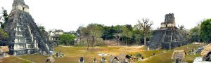 Temple II, the Temple of the Masks, facing Temple I across the Great Plaza