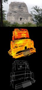 Temple IV, the tallest structure at Tikal, its summit breaking above the rainforest canopy