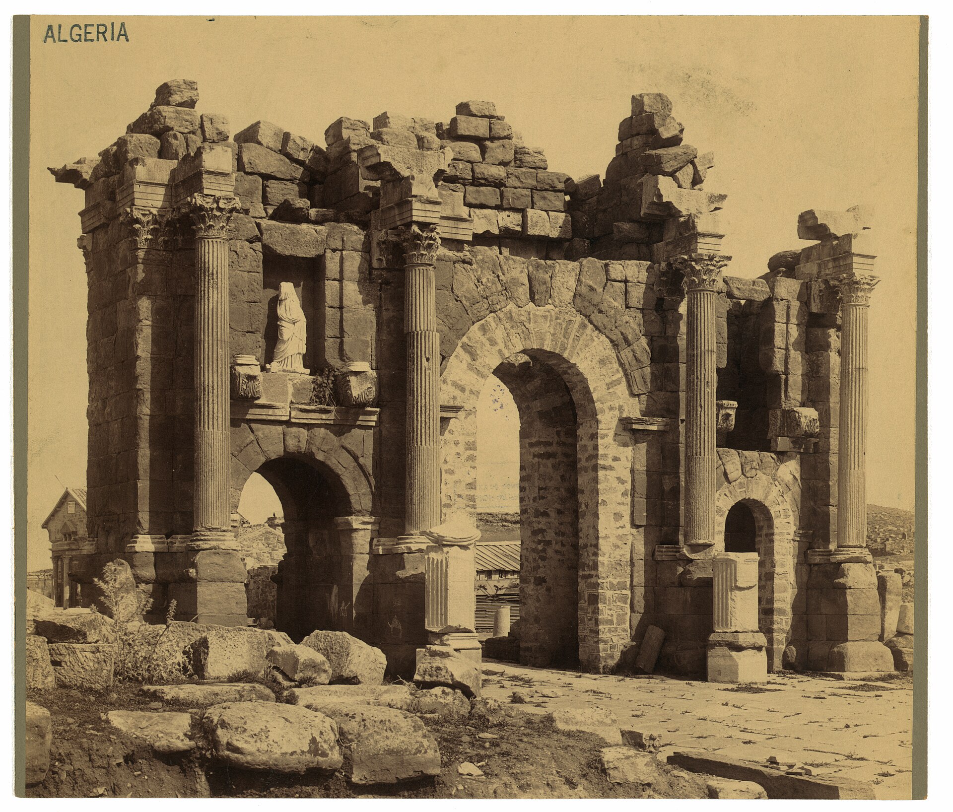 The remains of the public library of Timgad, a rare survival.