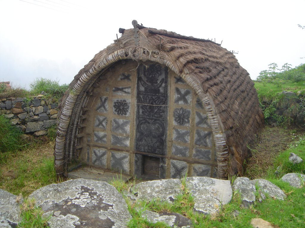 A Toda temple, part of their sacred dairy religion