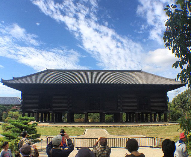 The Shosoin, the log-built treasure repository that preserved the Nara court's imperial collection