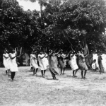 A Torres Strait Islander dancer; the Islanders are famed for their dance.