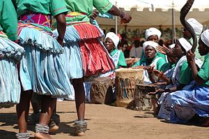 Tsonga dancers in celebration.