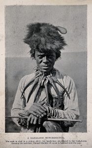 A healer of Gazaland in an old photograph, from the era of the Gaza kingdom.