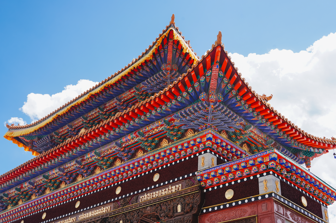 The roof of Kumbum monastery in Qinghai