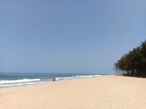 A beach at Mangalore on the Tulu Nadu coast