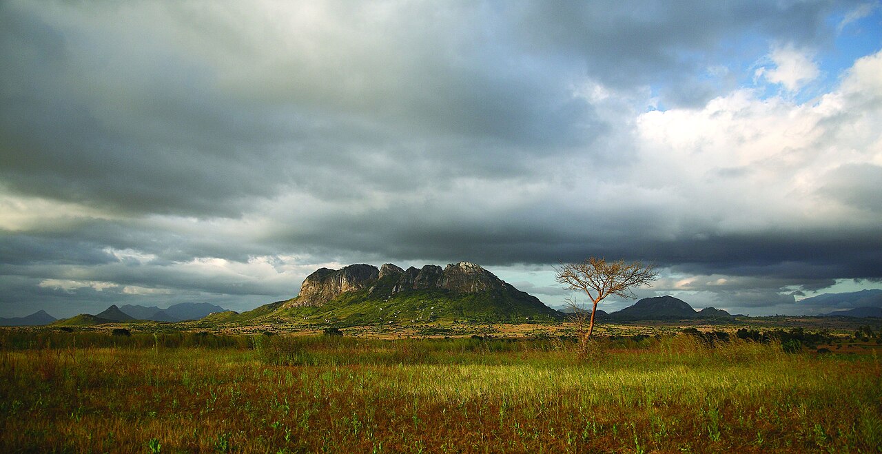 A farm landscape in Malawi; the Tumbuka are cultivators and herders.