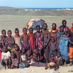 A Turkana person in traditional dress, from the arid plains of northwestern Kenya.